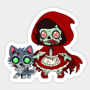Zombie Red Riding Hood Sticker